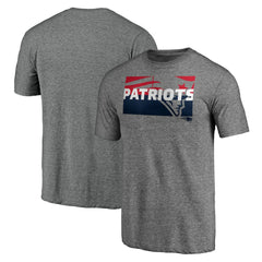 New England Patriots Square Off Tri-Blend T-Shirt - Heather Gray - NFL