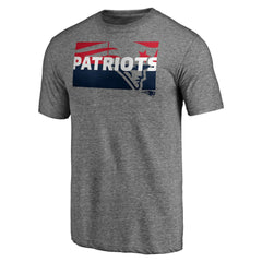 New England Patriots Square Off Tri-Blend T-Shirt - Heather Gray - NFL