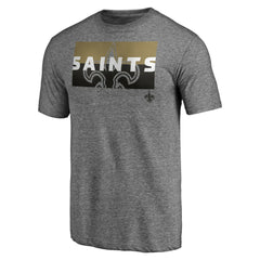 New Orleans Saints Square Off Tri-Blend T-Shirt - Heather Gray - NFL