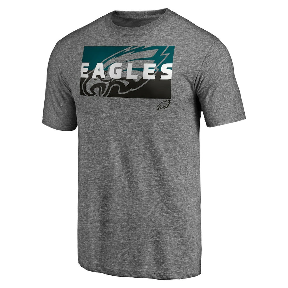 Philadelphia Eagles Square Off Tri-Blend T-Shirt - Heather Gray - NFL