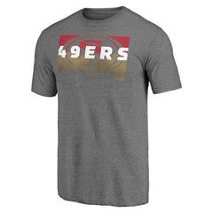 San Francisco 49ers Square Off Tri-Blend T-Shirt - Heather Gray - NFL