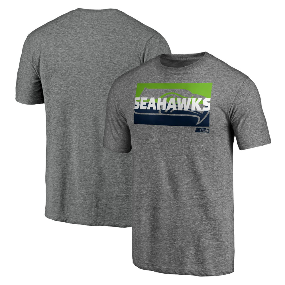 Seattle Seahawks Square Off Tri-Blend T-Shirt - Heather Gray - NFL