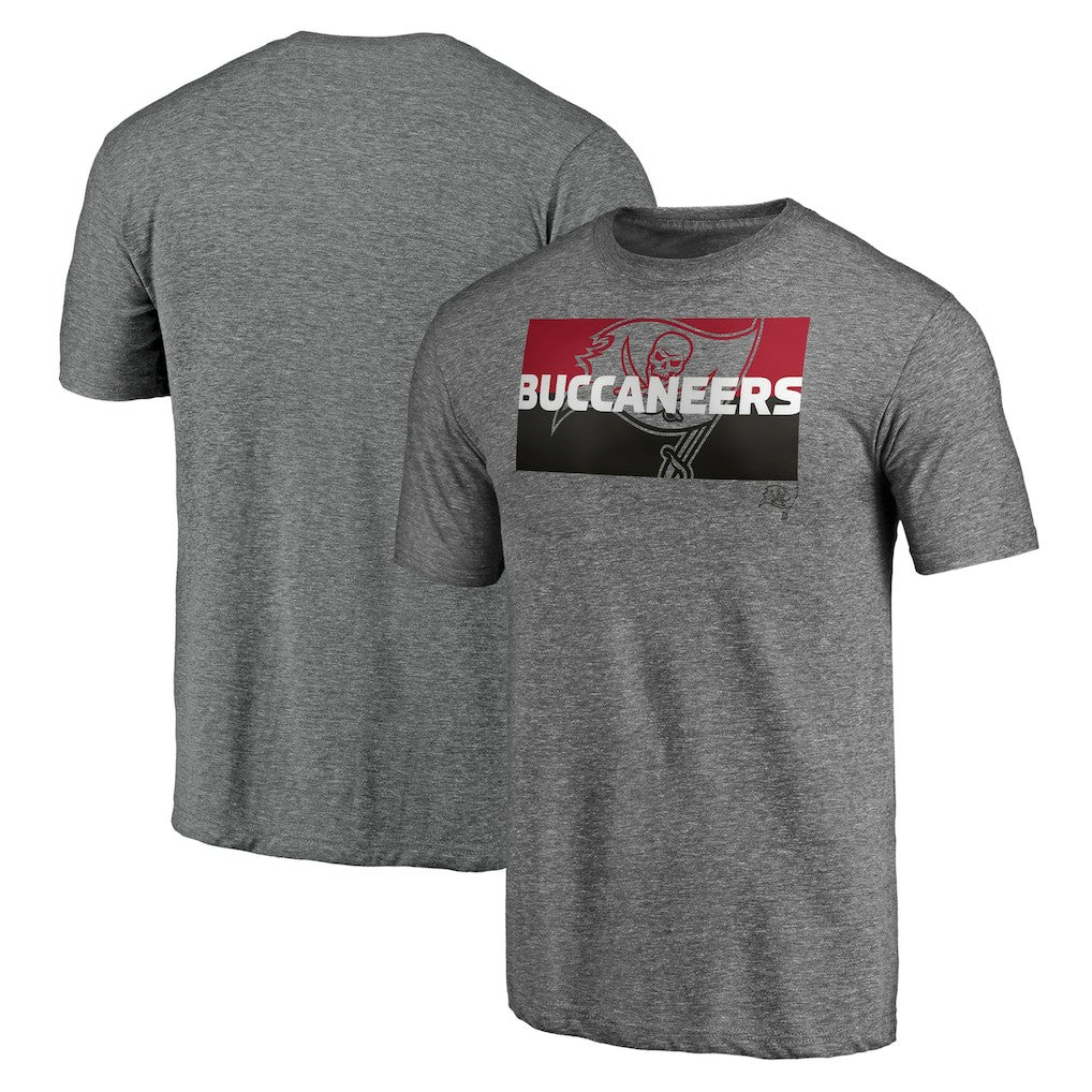 Tampa Bay Buccaneers Square Off Tri-Blend T-Shirt - Heather Gray - NFL