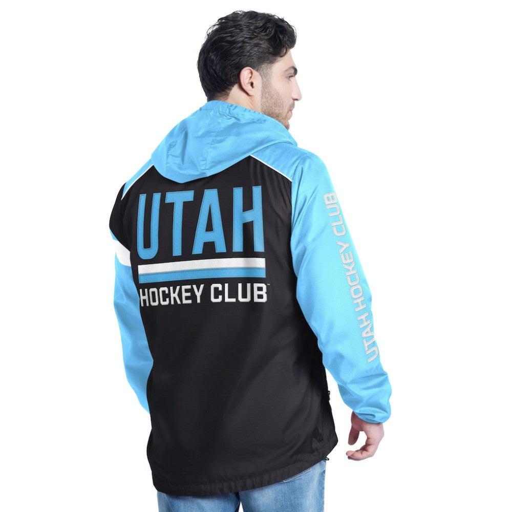 Utah Hockey Club G-III Sports by Carl Banks Lateral Half-Zip Hoodie Jacket - Light Blue/Black | NHL sale