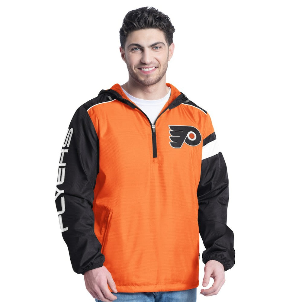 Philadelphia Flyers G-III Sports by Carl Banks Lateral Half-Zip Hoodie Jacket - Orange/Black | NHL discount