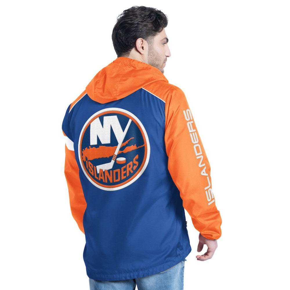 New York Islanders G-III Sports by Carl Banks Lateral Half-Zip Hoodie Jacket - Royal/Orange | New Era near me