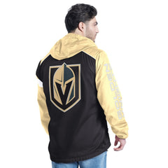 Vegas Golden Knights G-III Sports by Carl Banks Lateral Half-Zip Hoodie Jacket - Black/Gold | NHL sale