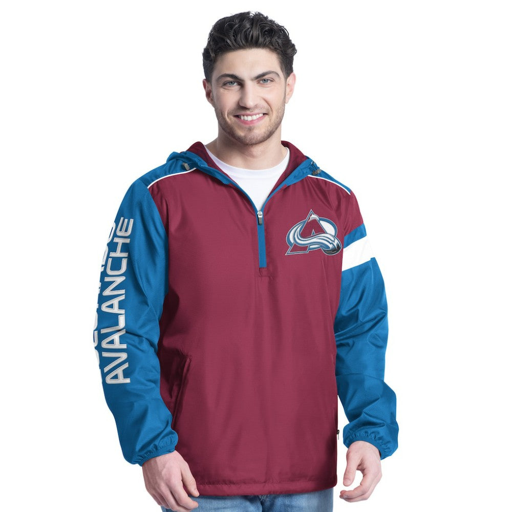 Colorado Avalanche G-III Sports by Carl Banks Lateral Half-Zip Hoodie Jacket - Burgundy/Navy | NHL sale