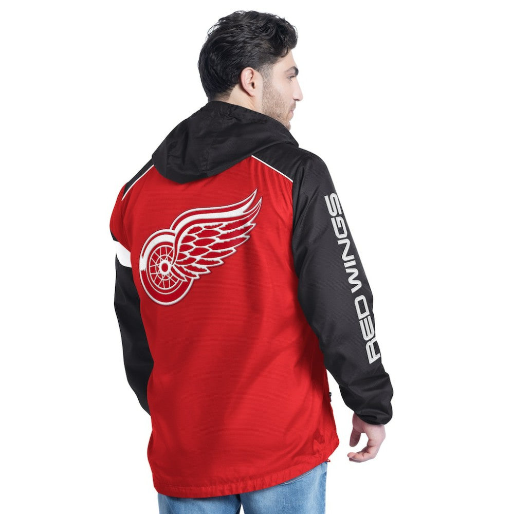 Detroit Red Wings G-III Sports by Carl Banks Lateral Half-Zip Hoodie Jacket - Red/Black | NHL on sale