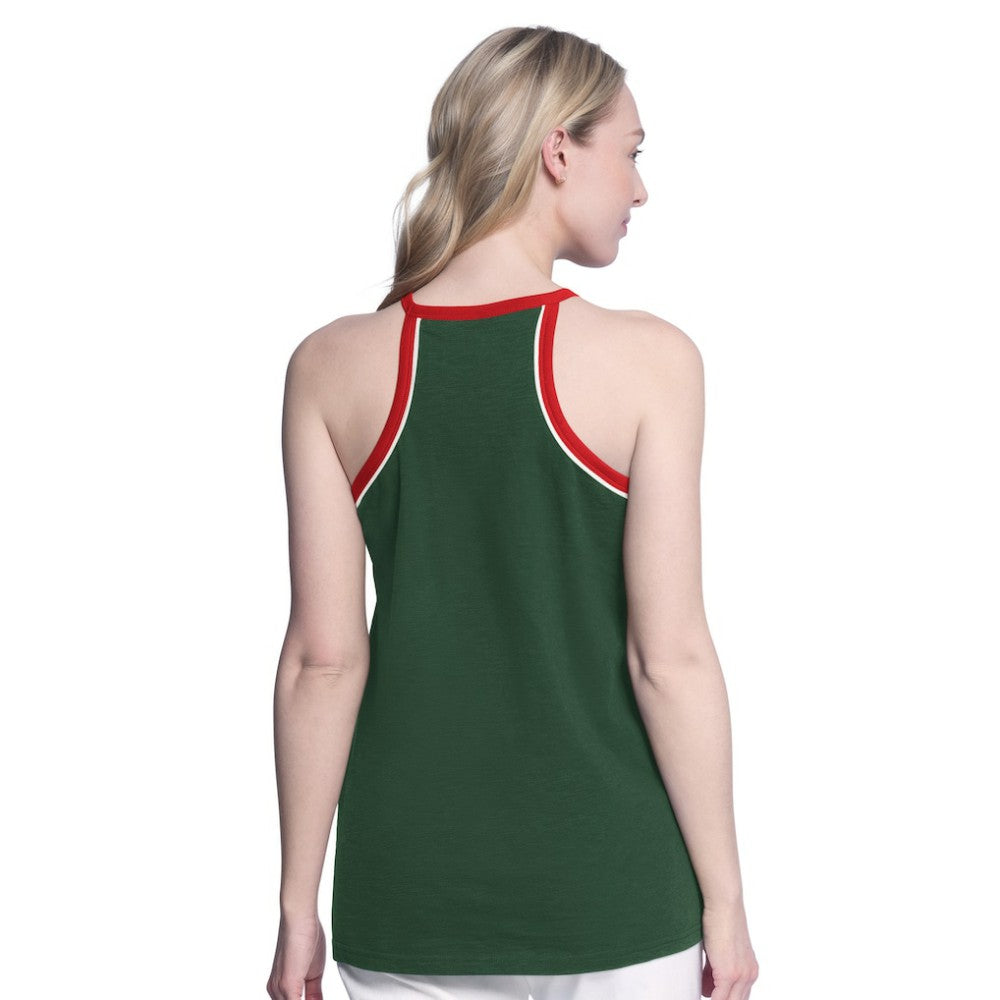 Minnesota Wild G-III 4Her by Carl Banks Women's Curveball Racerback Scoop Neck Slub Tank Top - Green | NHL sale