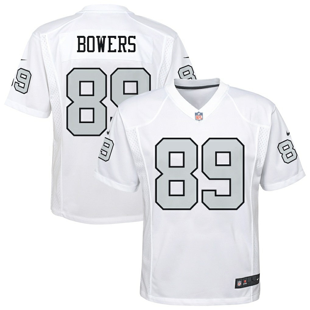 Brock Bowers Las Vegas Raiders Youth Alternate Game Jersey - White - Nike