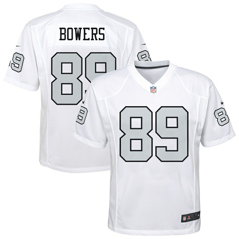 Brock Bowers Las Vegas Raiders Youth Alternate Game Jersey - White - Nike