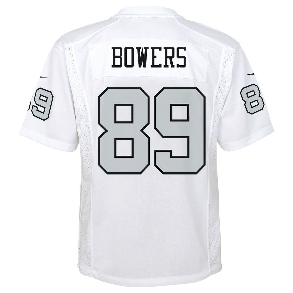 Brock Bowers Las Vegas Raiders Youth Alternate Game Jersey - White - Nike