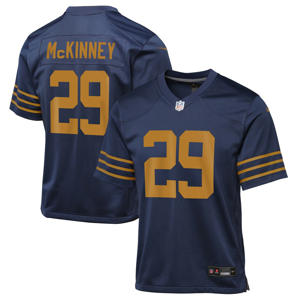 Xavier McKinney Green Bay Packers Youth The 1923 Classic Game Jersey - Navy - Nike