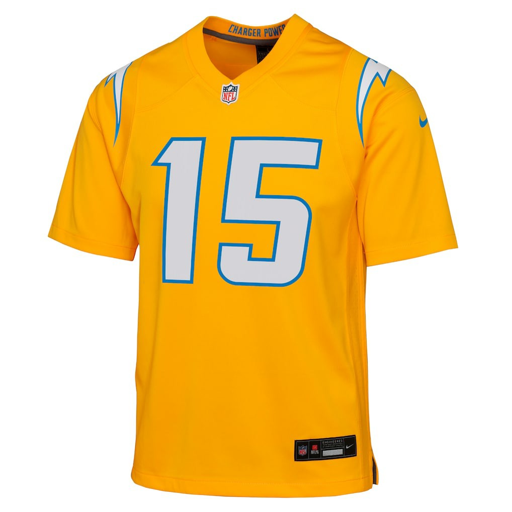 Ladd McConkey Los Angeles Chargers Youth Alternate Charger Power Game Player Jersey - Gold - Nike