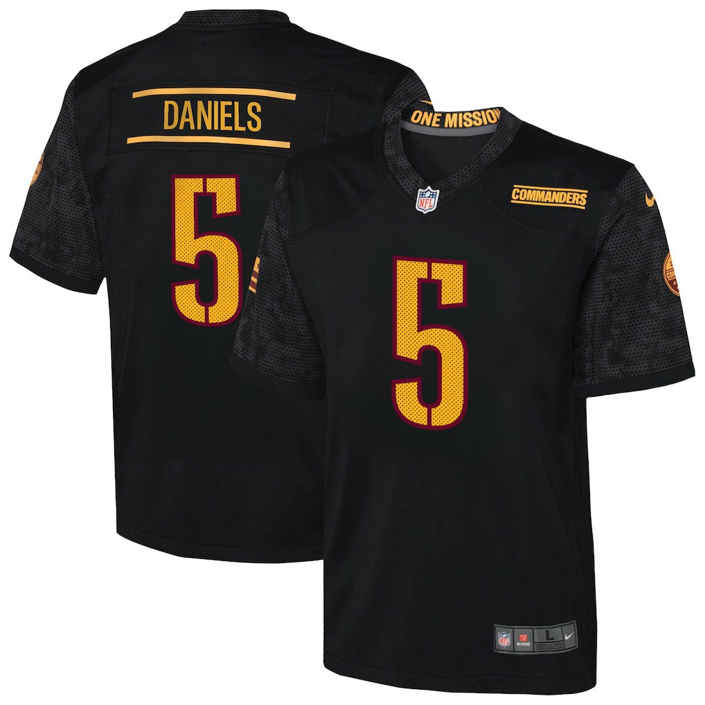 Jayden Daniels Washington Commanders Youth Alternate Game Jersey - Black - Nike