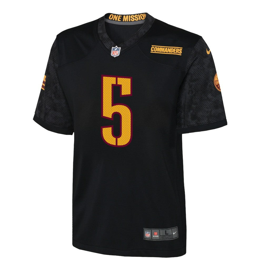 Jayden Daniels Washington Commanders Youth Alternate Game Jersey - Black - Nike