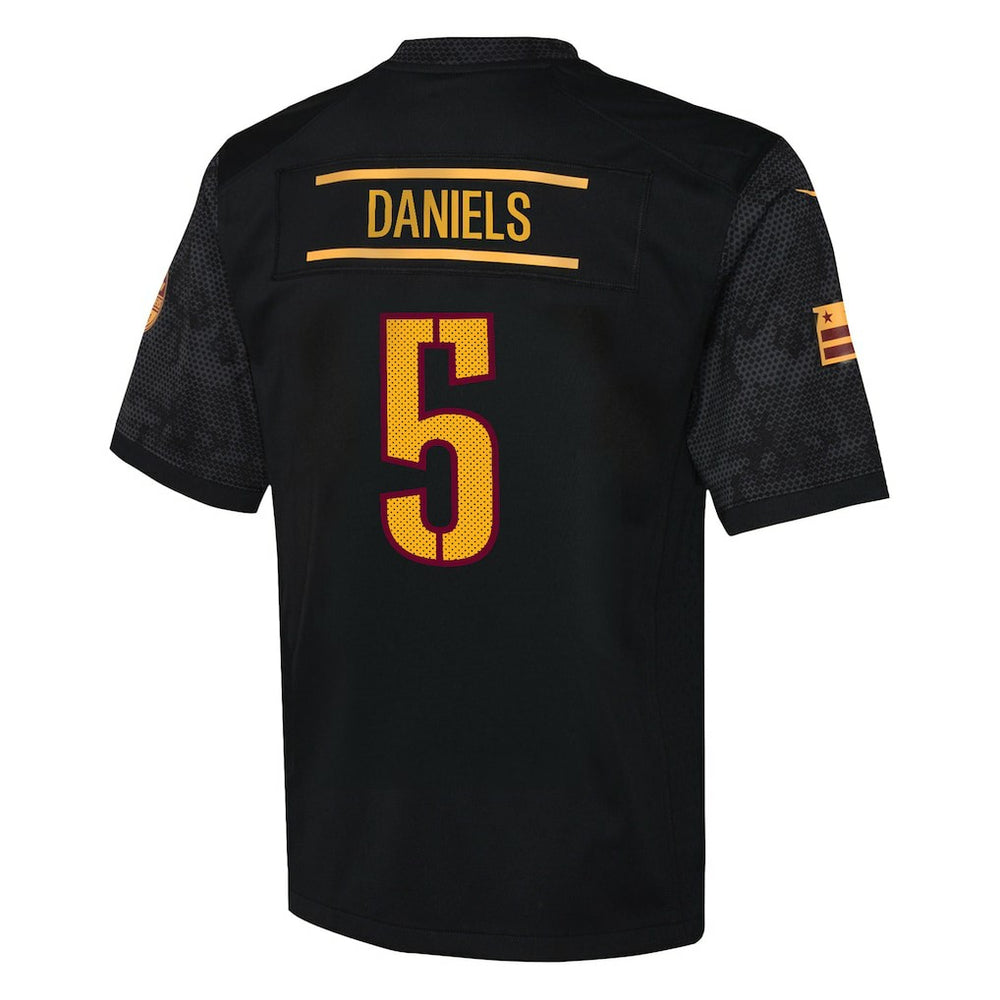 Jayden Daniels Washington Commanders Youth Alternate Game Jersey - Black - Nike