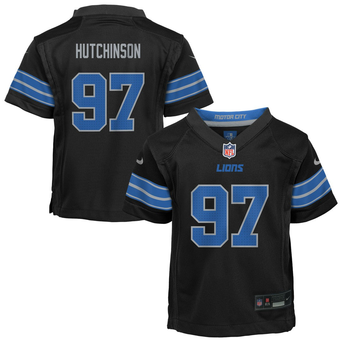 Aidan Hutchinson Detroit Lions Preschool Alternate Player Game Jersey - Black - Nike