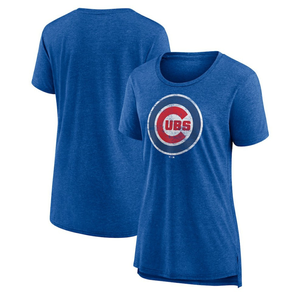 Chicago Cubs Women's Weathered Official Logo Tri-Blend T-Shirt Online