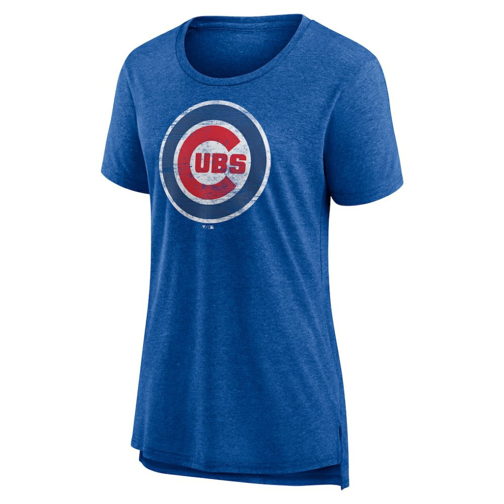 Chicago Cubs Women's Weathered Official Logo Tri-Blend T-Shirt Online
