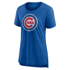 Chicago Cubs Women's Weathered Official Logo Tri-Blend T-Shirt Online
