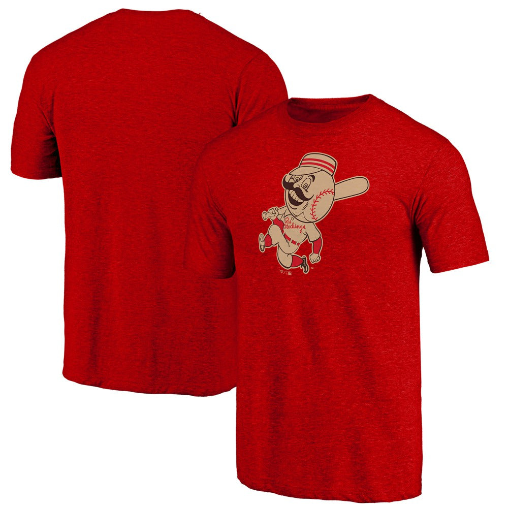 Cincinnati Reds Cooperstown Official Logo Tri-Blend T-Shirt for sale