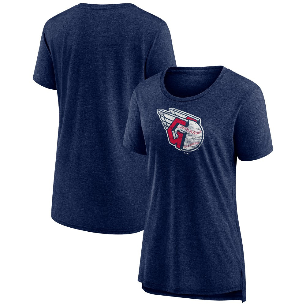 Cleveland Guardians Women's Weathered Official Logo Tri-Blend T-Shirt Online