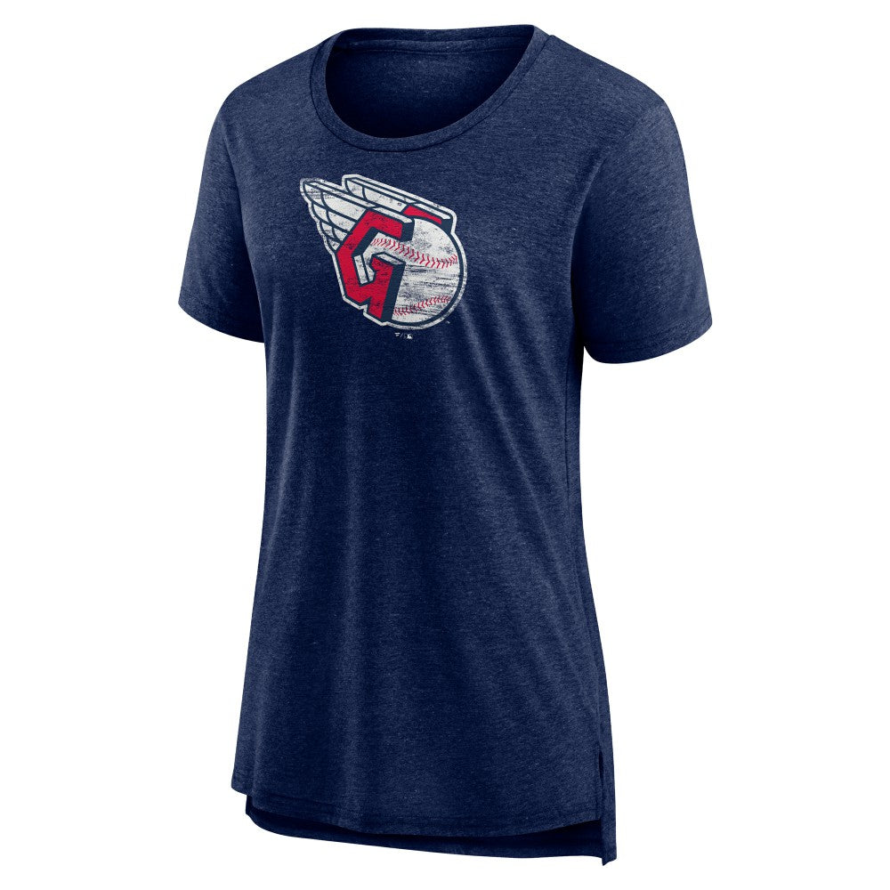 Cleveland Guardians Women's Weathered Official Logo Tri-Blend T-Shirt Online
