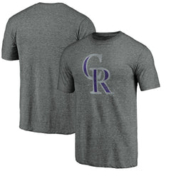 Colorado Rockies Weathered Official Logo Tri-Blend T-Shirt Online