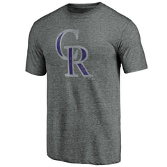 Colorado Rockies Weathered Official Logo Tri-Blend T-Shirt Online