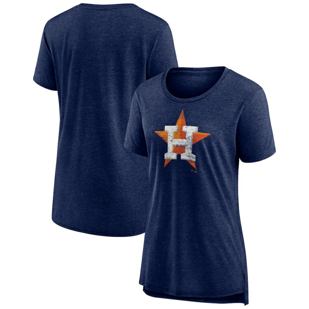 Houston Astros Women's Weathered Official Logo Tri-Blend T-Shirt Sale