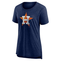 Houston Astros Women's Weathered Official Logo Tri-Blend T-Shirt Sale