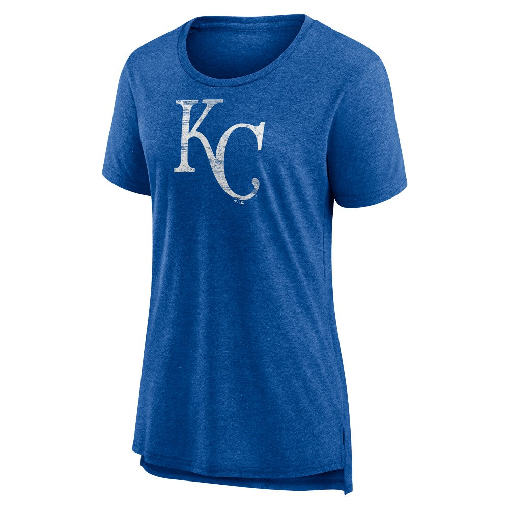 Kansas City Royals Women's Weathered Official Logo Tri-Blend T-Shirt Sale
