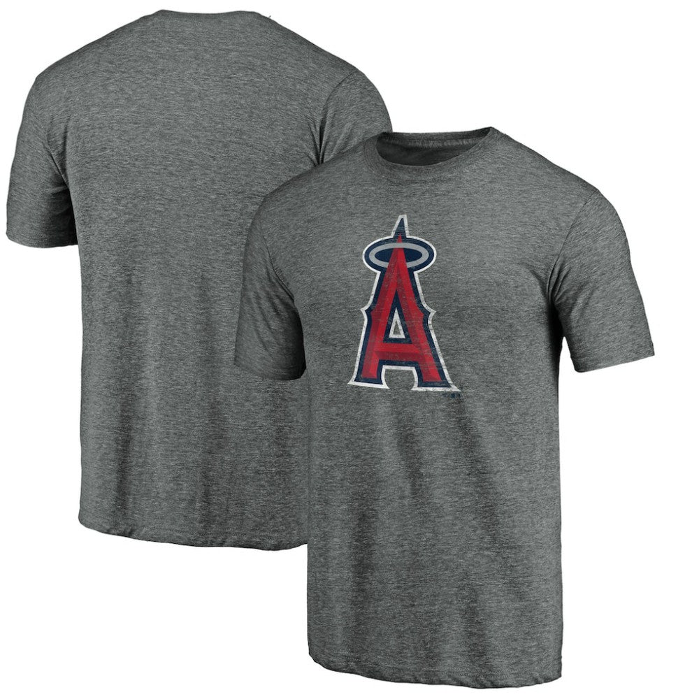 Los Angeles Angels Weathered Official Logo Tri-Blend T-Shirt Online