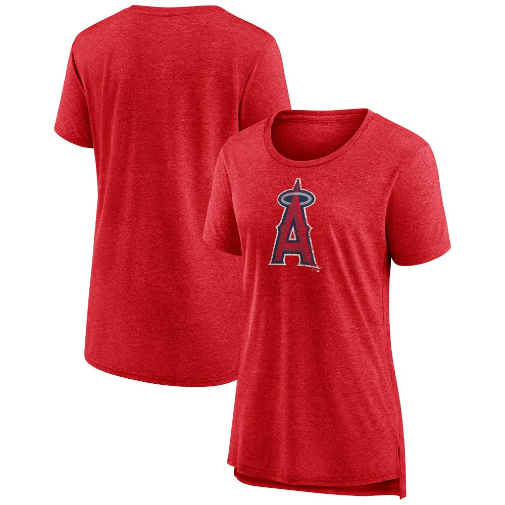 Los Angeles Angels Women's Weathered Official Logo Tri-Blend T-Shirt Online