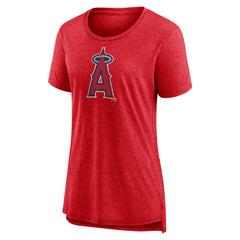 Los Angeles Angels Women's Weathered Official Logo Tri-Blend T-Shirt Online