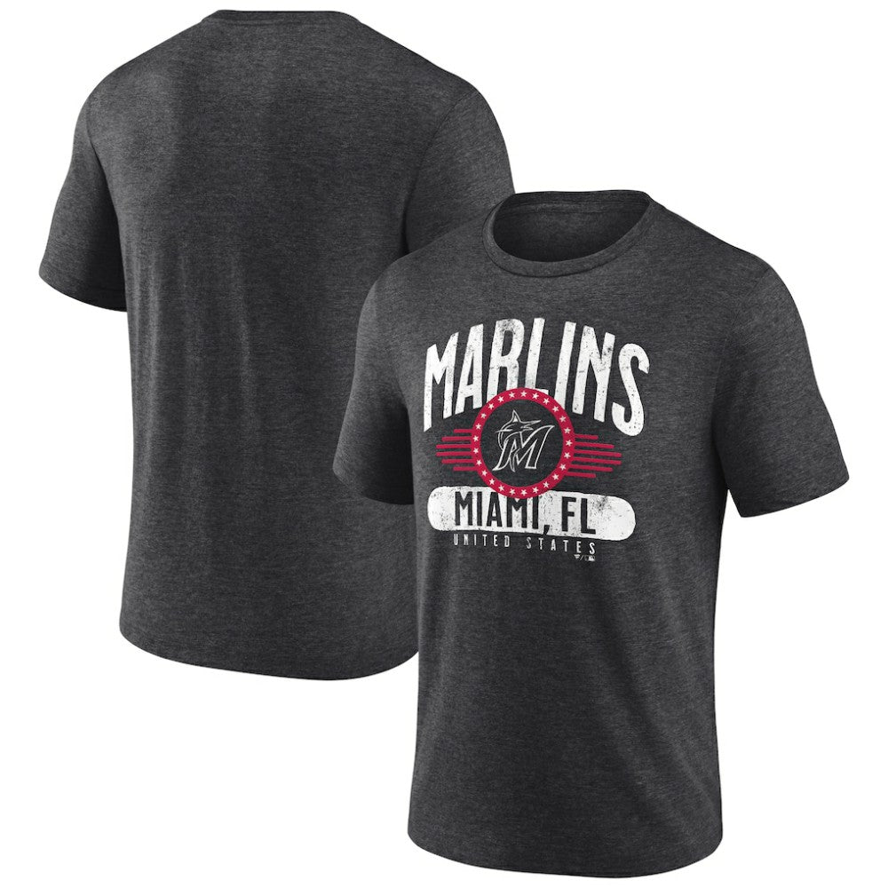 Miami Marlins Badge of Honor Tri-Blend T-Shirt Near Me