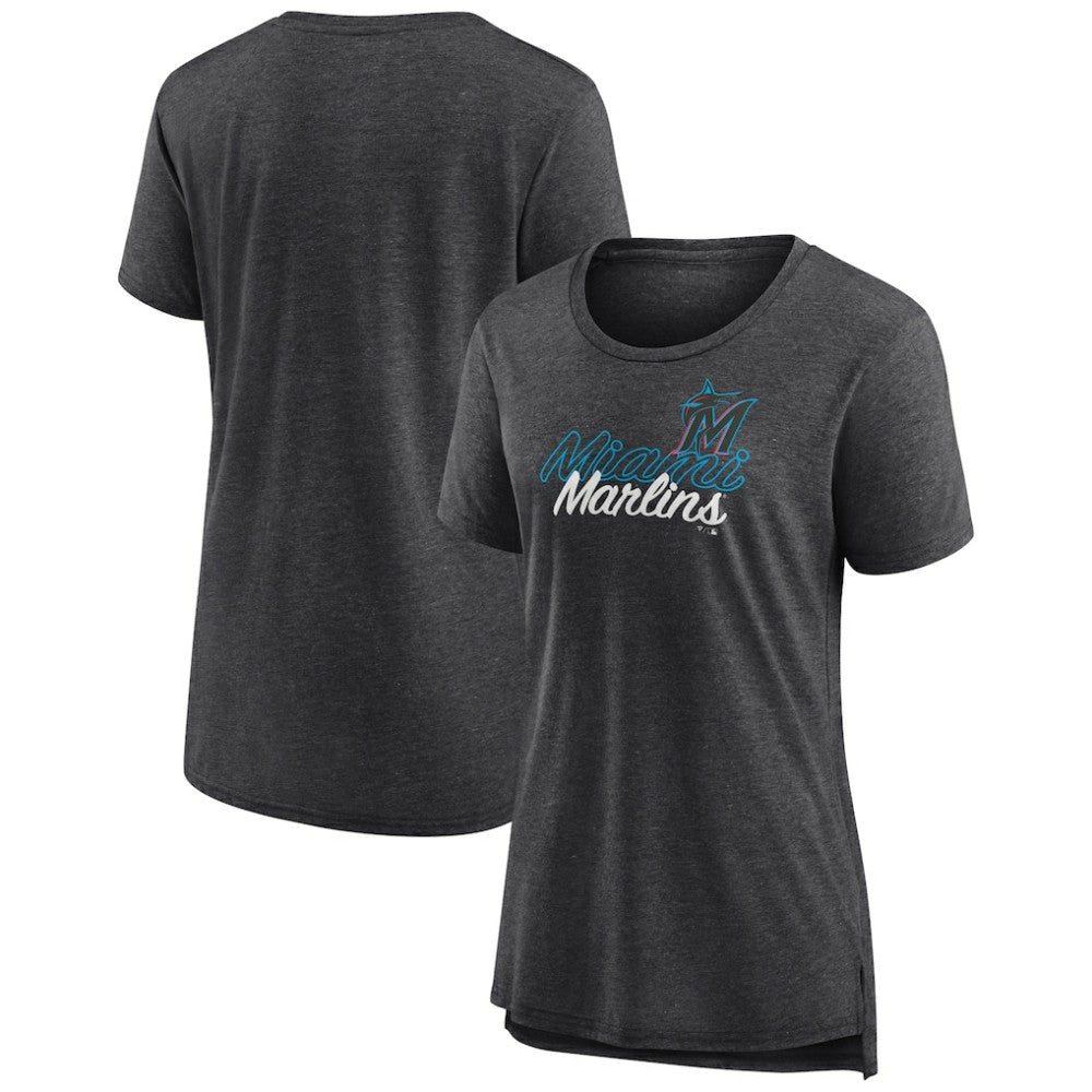 Miami Marlins Women's Practice Time Tri-Blend T-Shirt Outlet