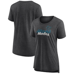 Miami Marlins Women's Practice Time Tri-Blend T-Shirt Outlet