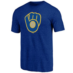 Milwaukee Brewers Cooperstown Official Logo Tri-Blend T-Shirt Online