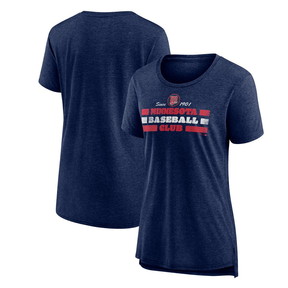 Minnesota Twins Women's Power Swing Tri-Blend T-Shirt Outlet