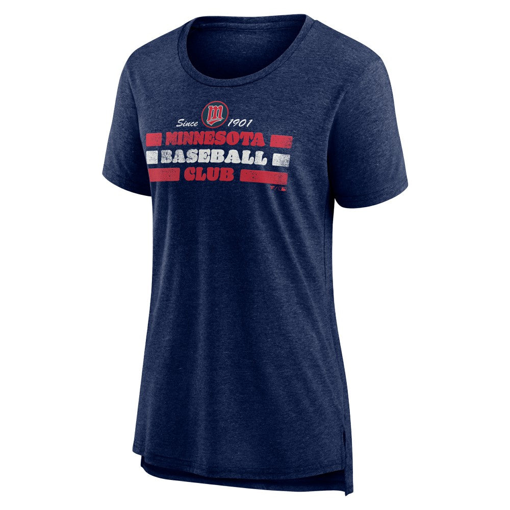 Minnesota Twins Women's Power Swing Tri-Blend T-Shirt Outlet