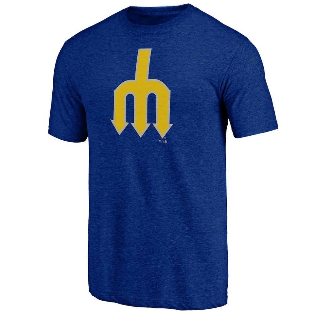 Seattle Mariners Cooperstown Official Logo Tri-Blend T-Shirt Sale