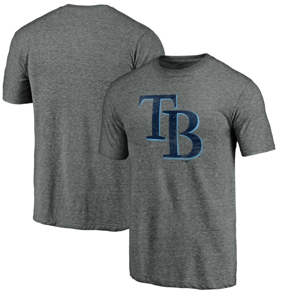 Tampa Bay Rays Weathered Official Logo Tri-Blend T-Shirt Sale