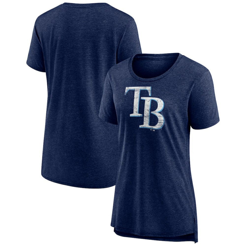 Tampa Bay Rays Women's Weathered Official Logo Tri-Blend T-Shirt Online