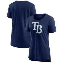 Tampa Bay Rays Women's Weathered Official Logo Tri-Blend T-Shirt Online