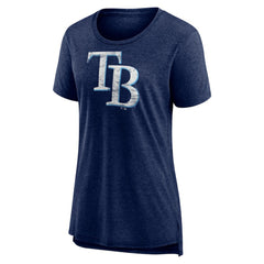 Tampa Bay Rays Women's Weathered Official Logo Tri-Blend T-Shirt Online