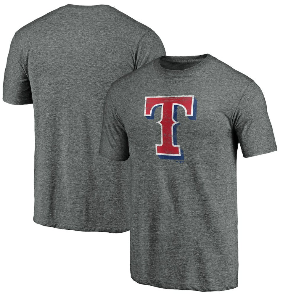 Texas Rangers Weathered Official Logo Tri-Blend T-Shirt Discount