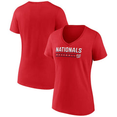 Washington Nationals Women's Primary Play V-Neck T-Shirt for sale